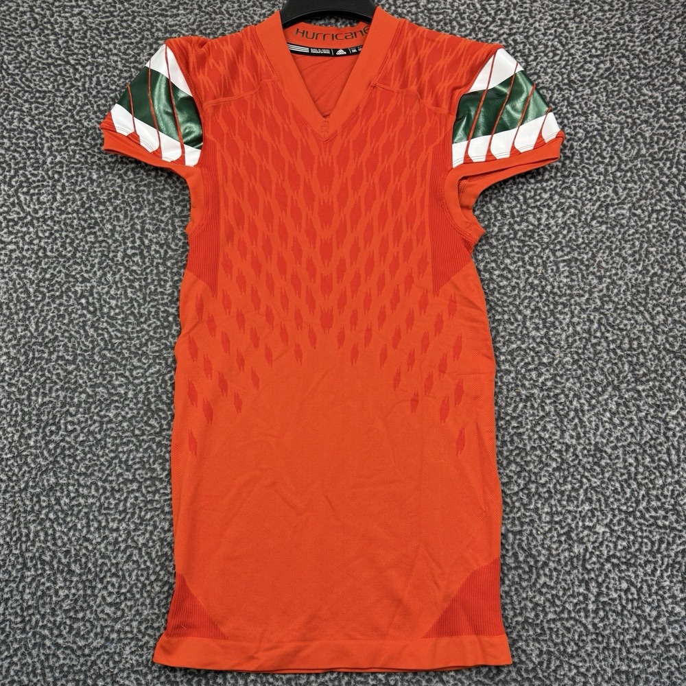 Adidas Miami Hurricanes 2XL Team Issued Game Jersey Football NCAA BLANK Custom